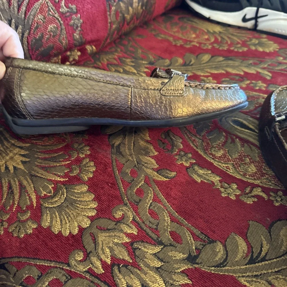 Easy Spirit Womens Antiria Brown Leather Loafer Size 5.5
